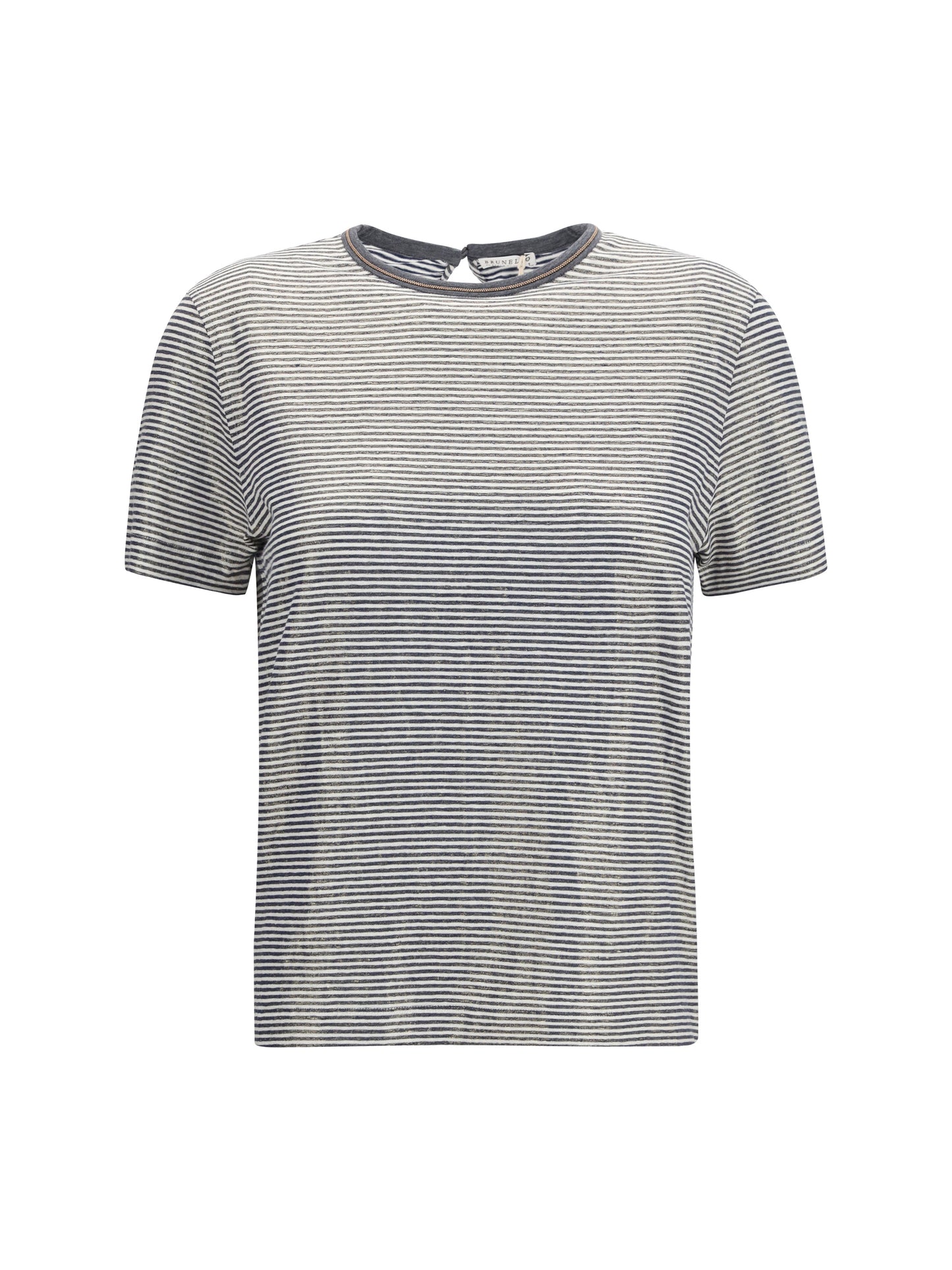 BRUNELLO CUCINELLI Striped short-sleeve crewneck T-shirt