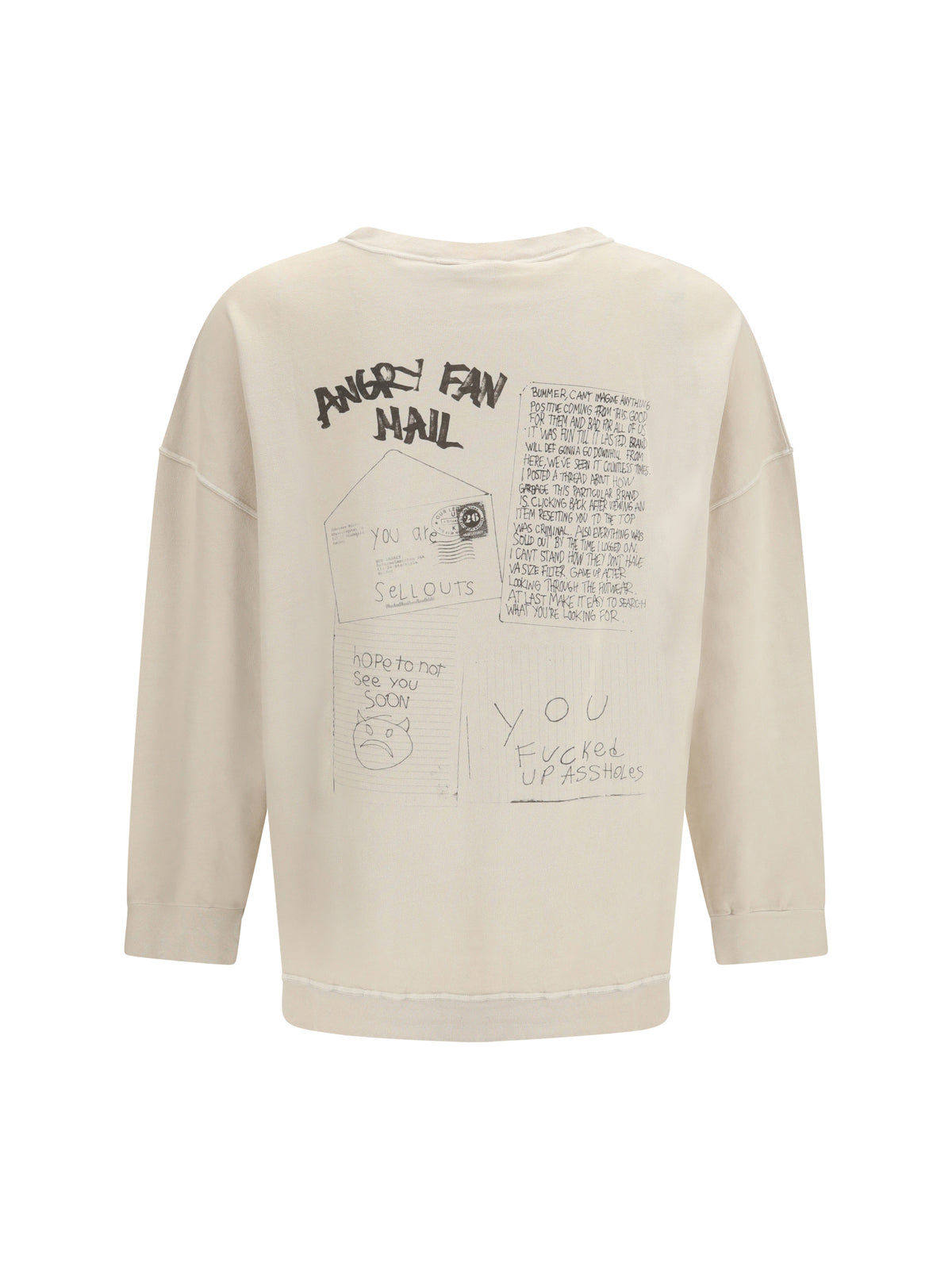 Our Legacy Angry fan mail oversized graphic Sweatshirt