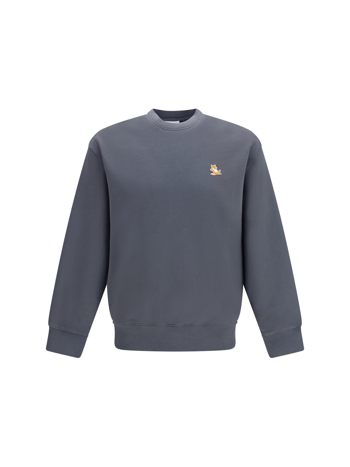 Maison Kitsuné Comfort Chillax Fox crewneck Sweatshirt - Stone Grey