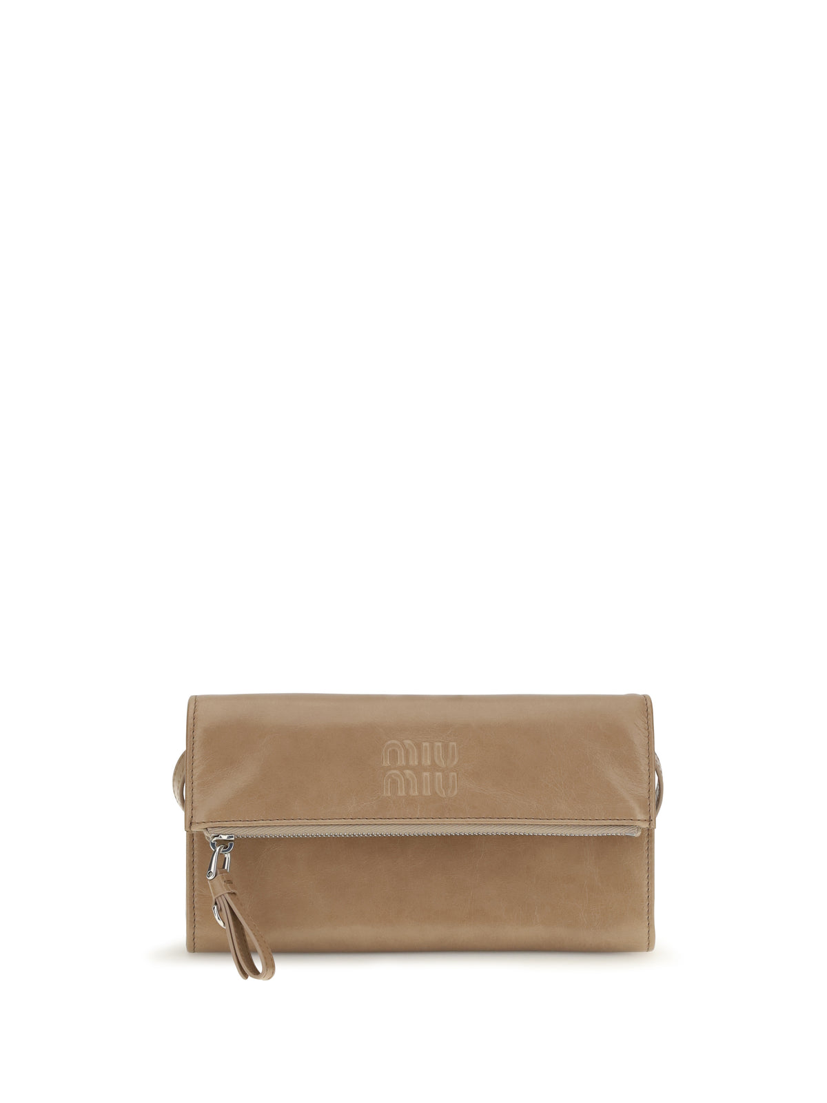 Miu Miu Leather Pouch - Cammeo