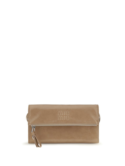 Miu Miu Leather Pouch - Cammeo
