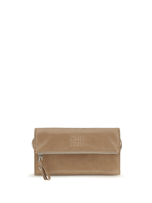Miu Miu Leather Pouch - Cammeo