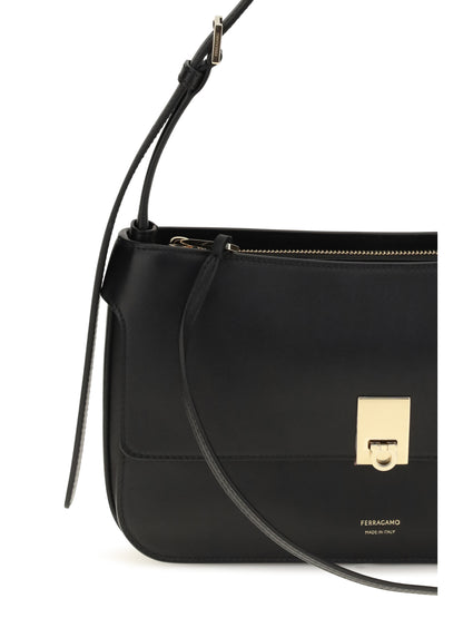 Ferragamo Mini Cara Shoulder Bag - Black