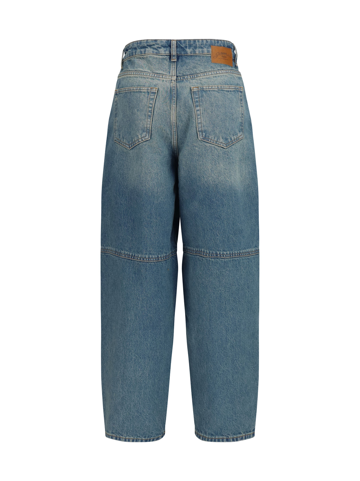 Ganni Stary rigid denim Jeans - Mid Blue Vintage