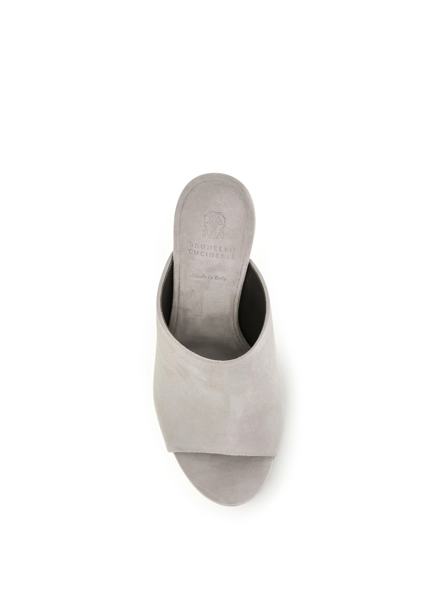 BRUNELLO CUCINELLI Suede Mules with Precious Heels