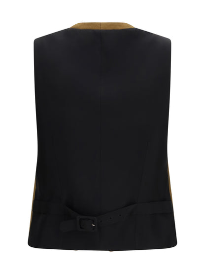BURBERRY Textured wool and mohair sleeveless Vest