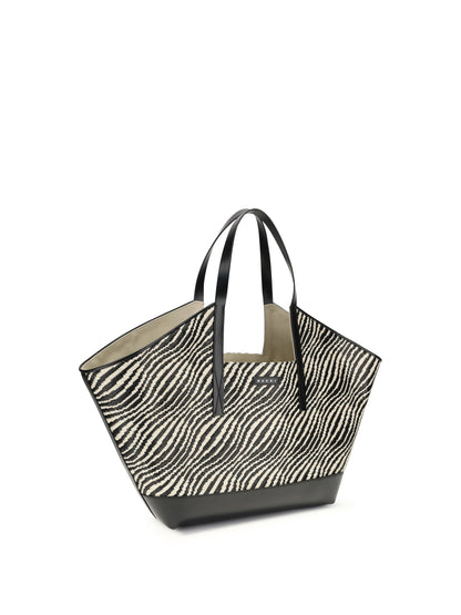 MARNI Raffia effect fabric Tote Bag