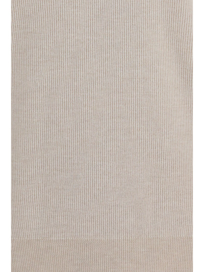 Brioni Wool and cashmere turtleneck Sweater - Beige/White