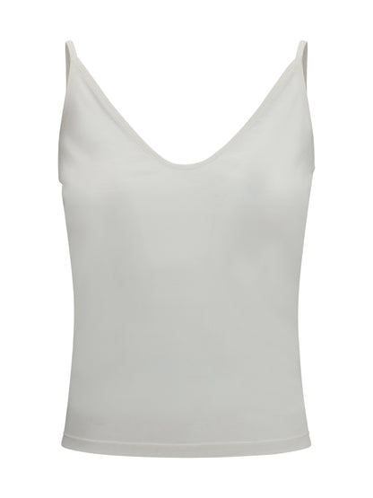 Tom Ford Micro-rib silk jersey Tank Top - Off White