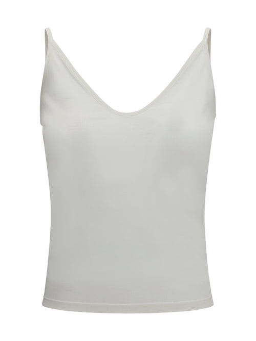 Tom Ford Micro-rib silk jersey Tank Top - Off White