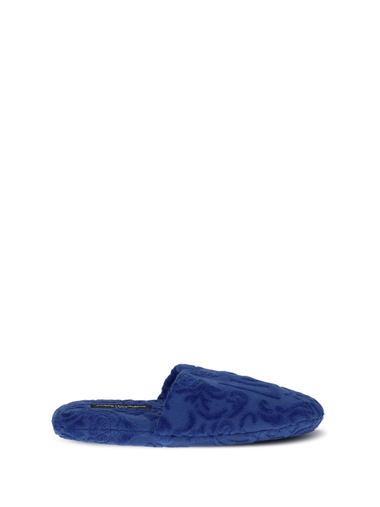 DOLCE & GABBANA Jacquard cotton terry Slippers