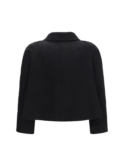Dries Van Noten Cropped Jacket with jewel buttons - Black