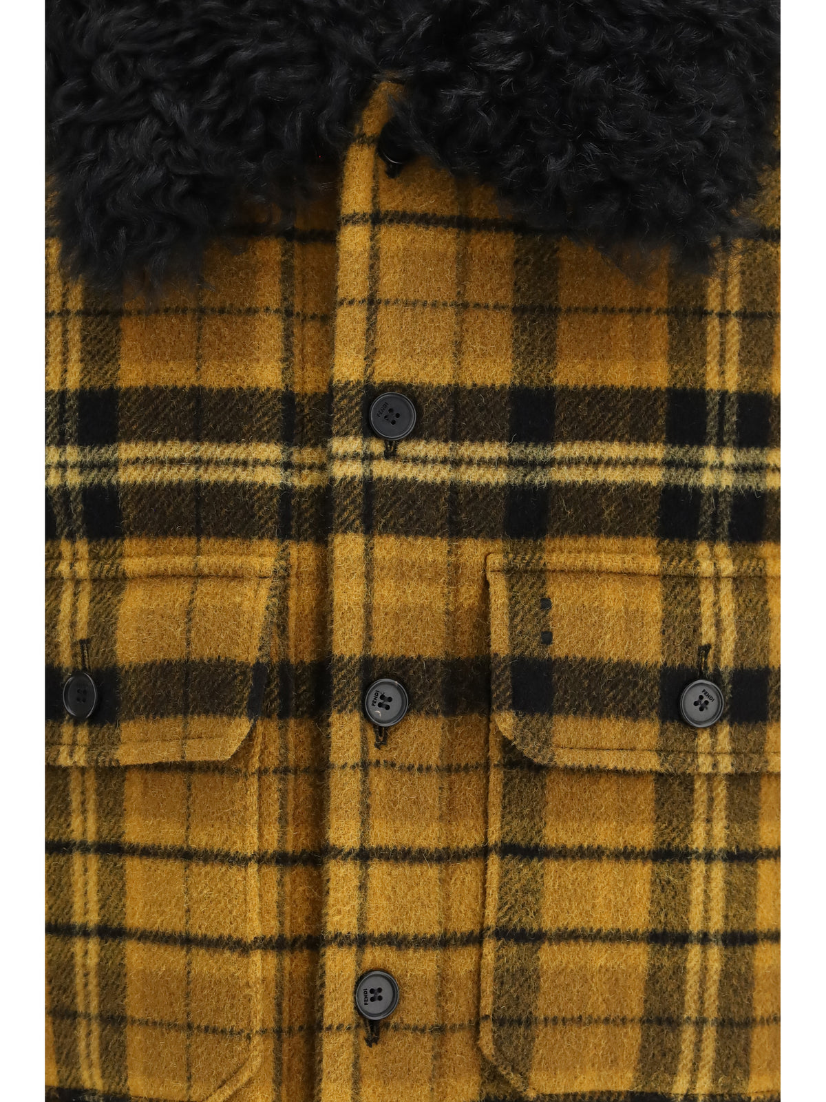 Fendi Check wool Blouson Jacket - Yellow Fendi