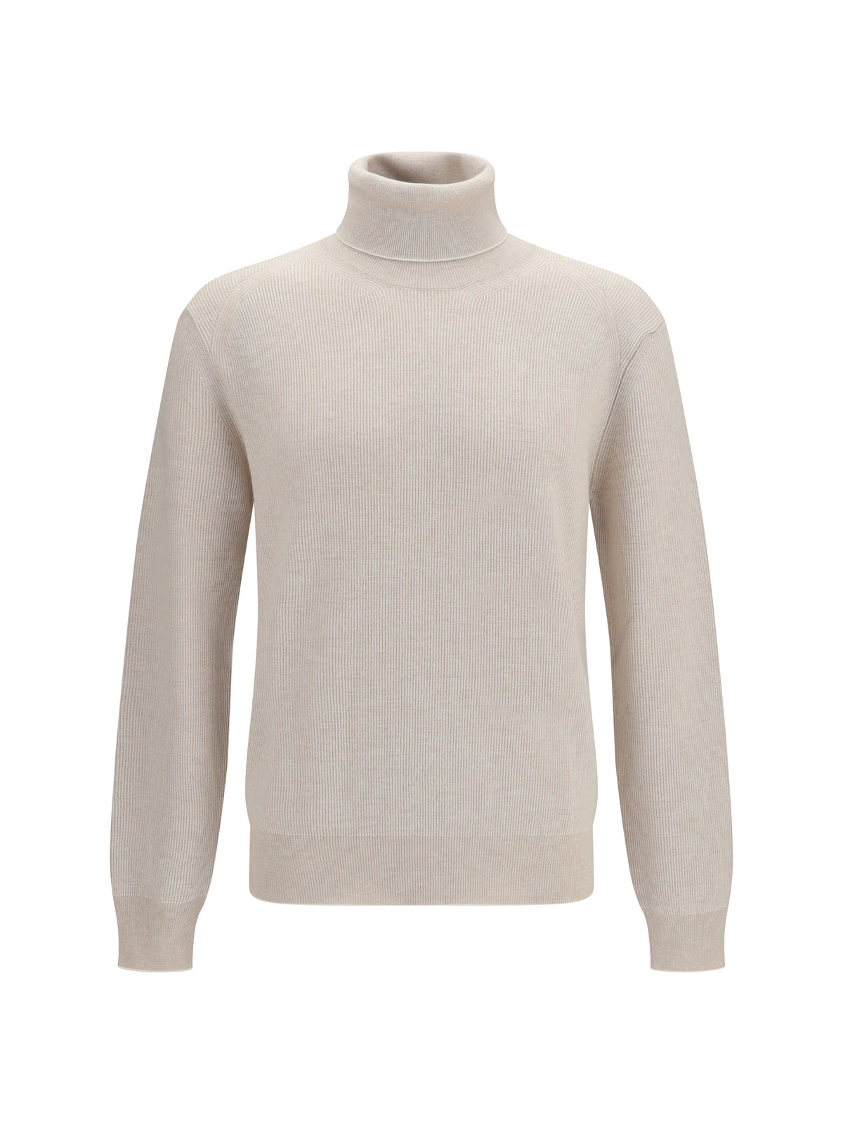 Brioni Wool and cashmere turtleneck Sweater - Beige/White