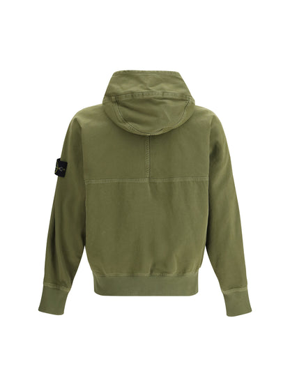 STONE ISLAND Organic Panama cotton zip Jacket