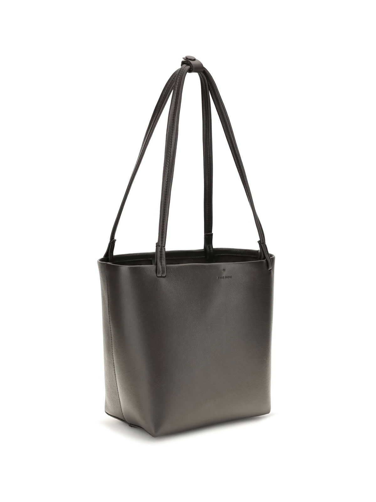The Row Medium Park leather Tote Bag - Walnut Shadow Ans