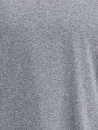 Brunello Cucinelli Cotton T-shirt - Grey Medio+Off White