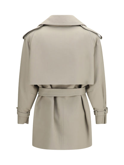 MAX MARA Short cotton Trench Coat