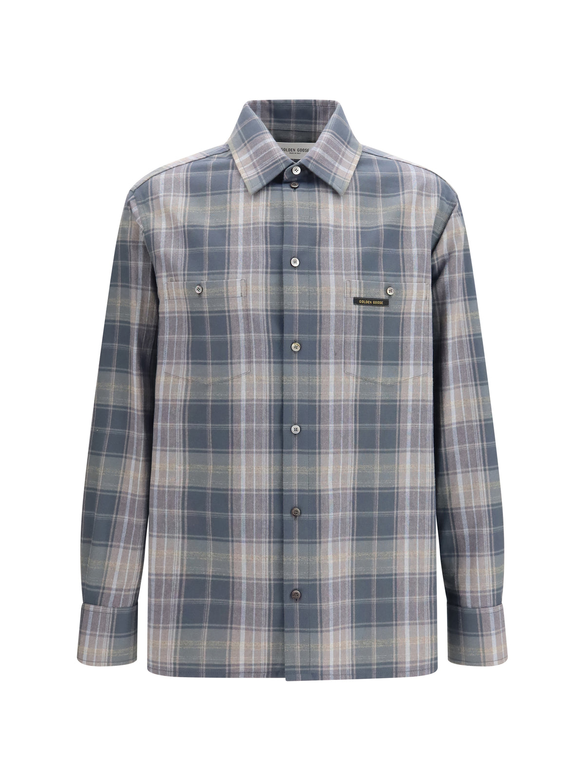 Golden Goose Journey checked Shirt - Balsam Green / Faded Cognac