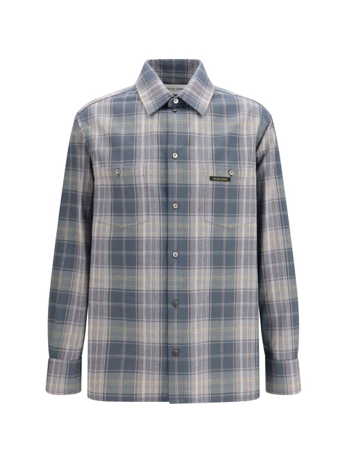 Golden Goose Journey checked Shirt - Balsam Green / Faded Cognac