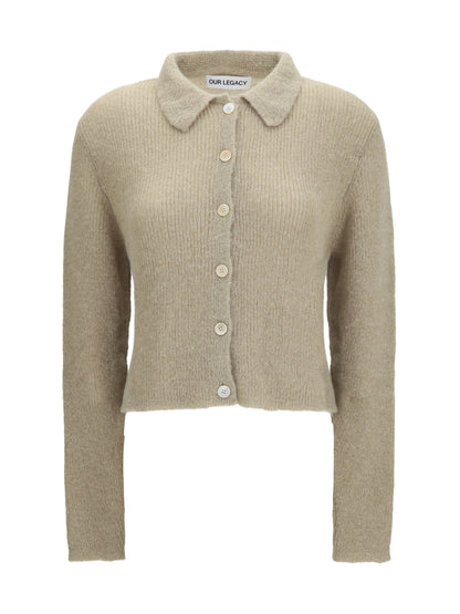 Our Legacy Polo Collar Sweater with buttons - Soft Sage