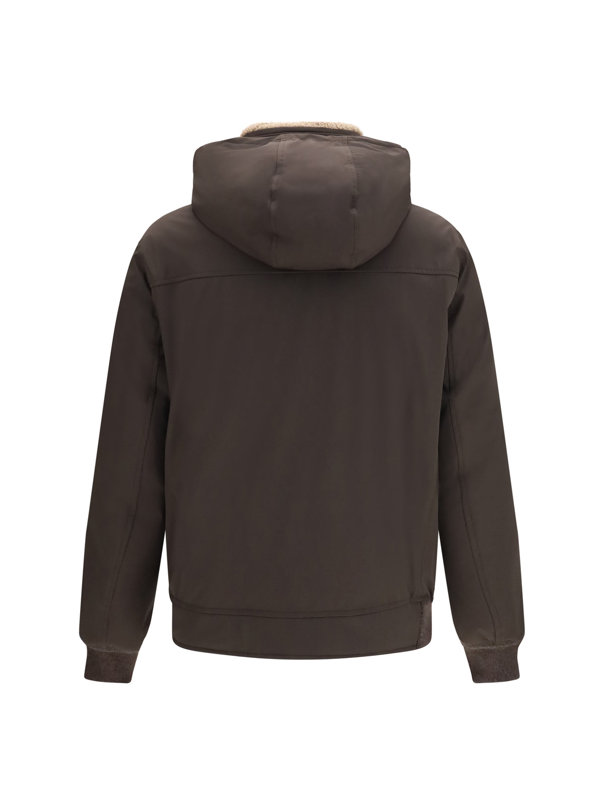 Brunello Cucinelli Nylon Down Jacket with removable hood - Testa Di Moro
