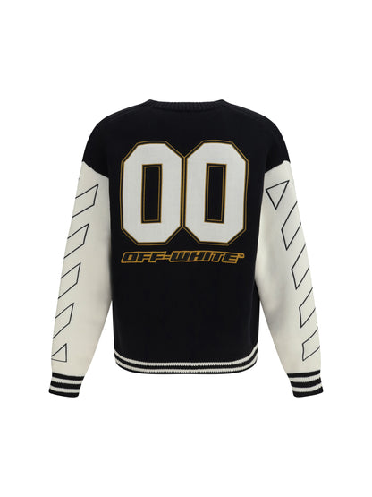 OFF-WHITE Star Logo Diagonal Varsity Cardigan
