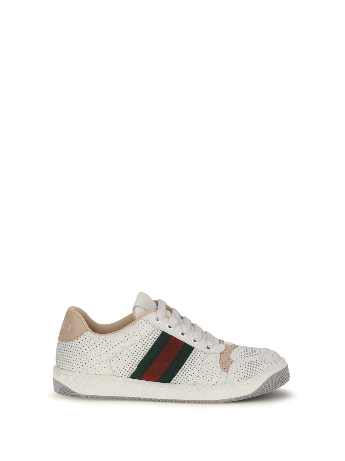 Gucci Screener leather Sneakers - Wh/Np/Wh/Vrv/Gw/Gw/N