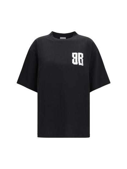 Balenciaga Glitter logo T-shirt - Black