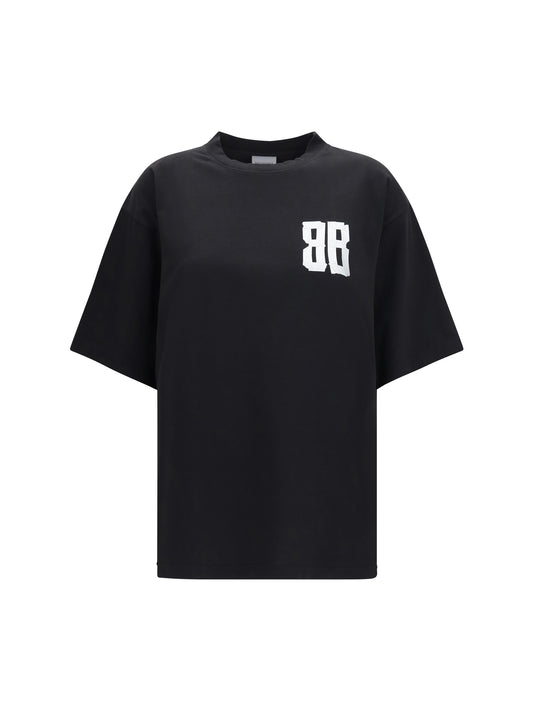 Balenciaga Glitter logo T-shirt - Black