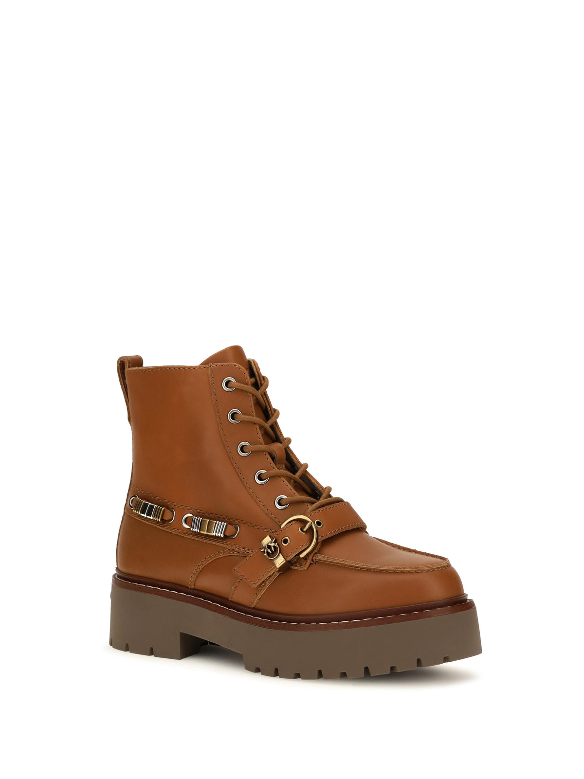 Pinko Margaret 03 leather Ankle Boots - Sigaro