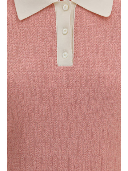 FENDI Short fitted cotton and silk FF Dress