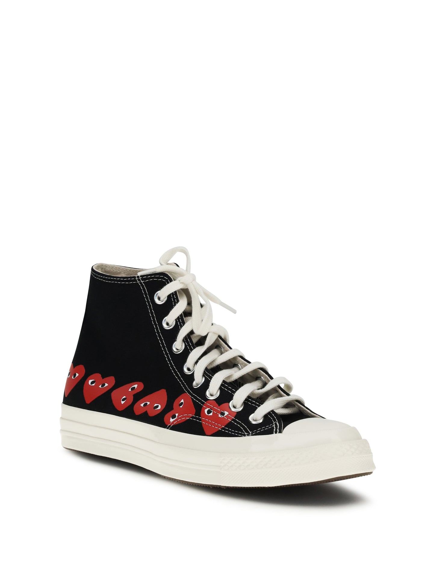 COMME DES GARÇONS PLAY X CONVERSE CT70 MUTLI HEART HI TOP SHOES