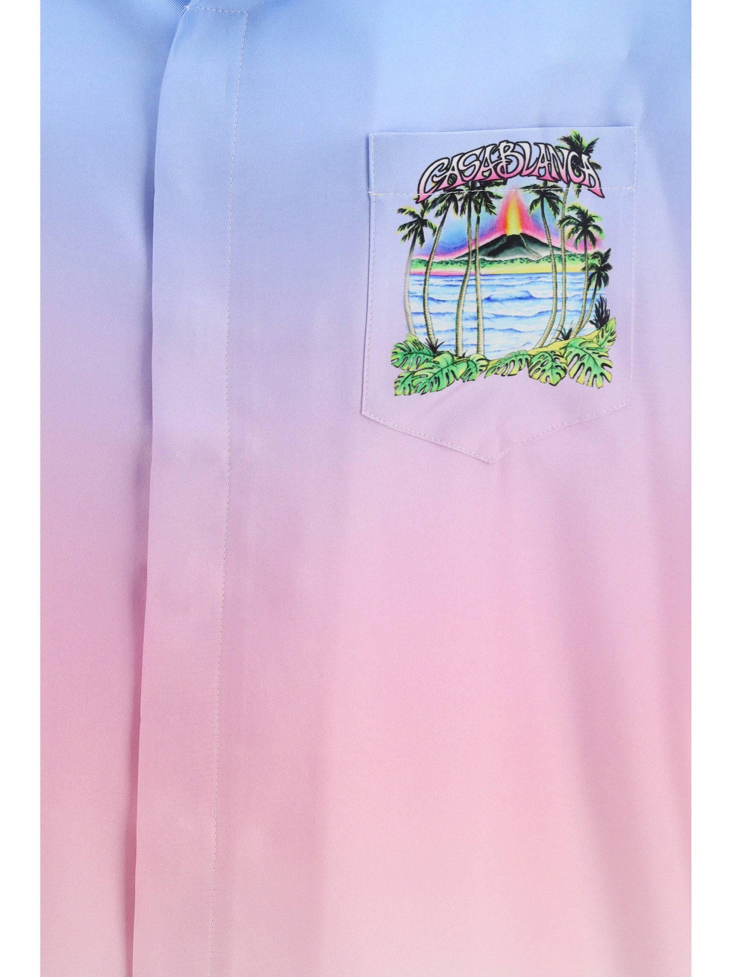 CASABLANCA Volcano short-sleeved silk Shirt