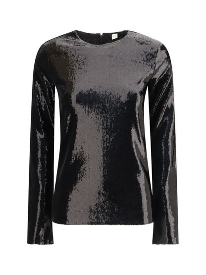 Toteme Long-sleeved sequin Top - Black