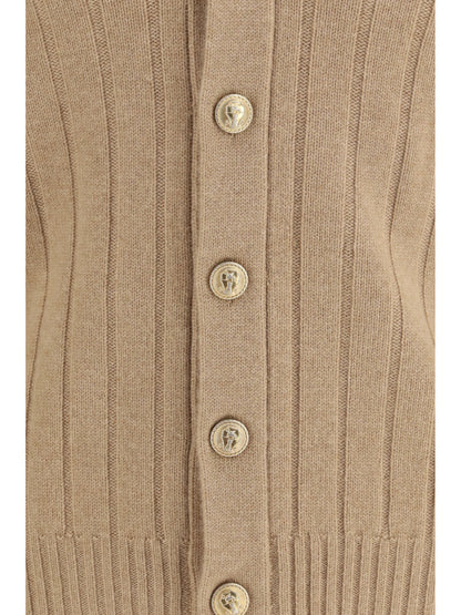 Brunello Cucinelli Ribbed cashmere Cardigan - Camel