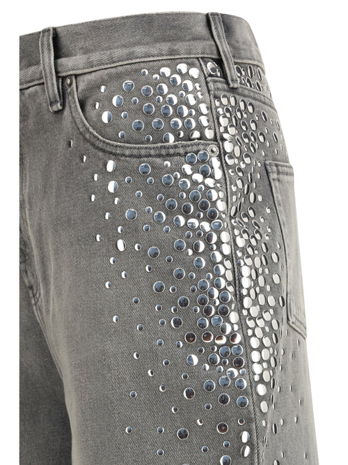 Golden Goose Melody stud degraded Jeans - Grey