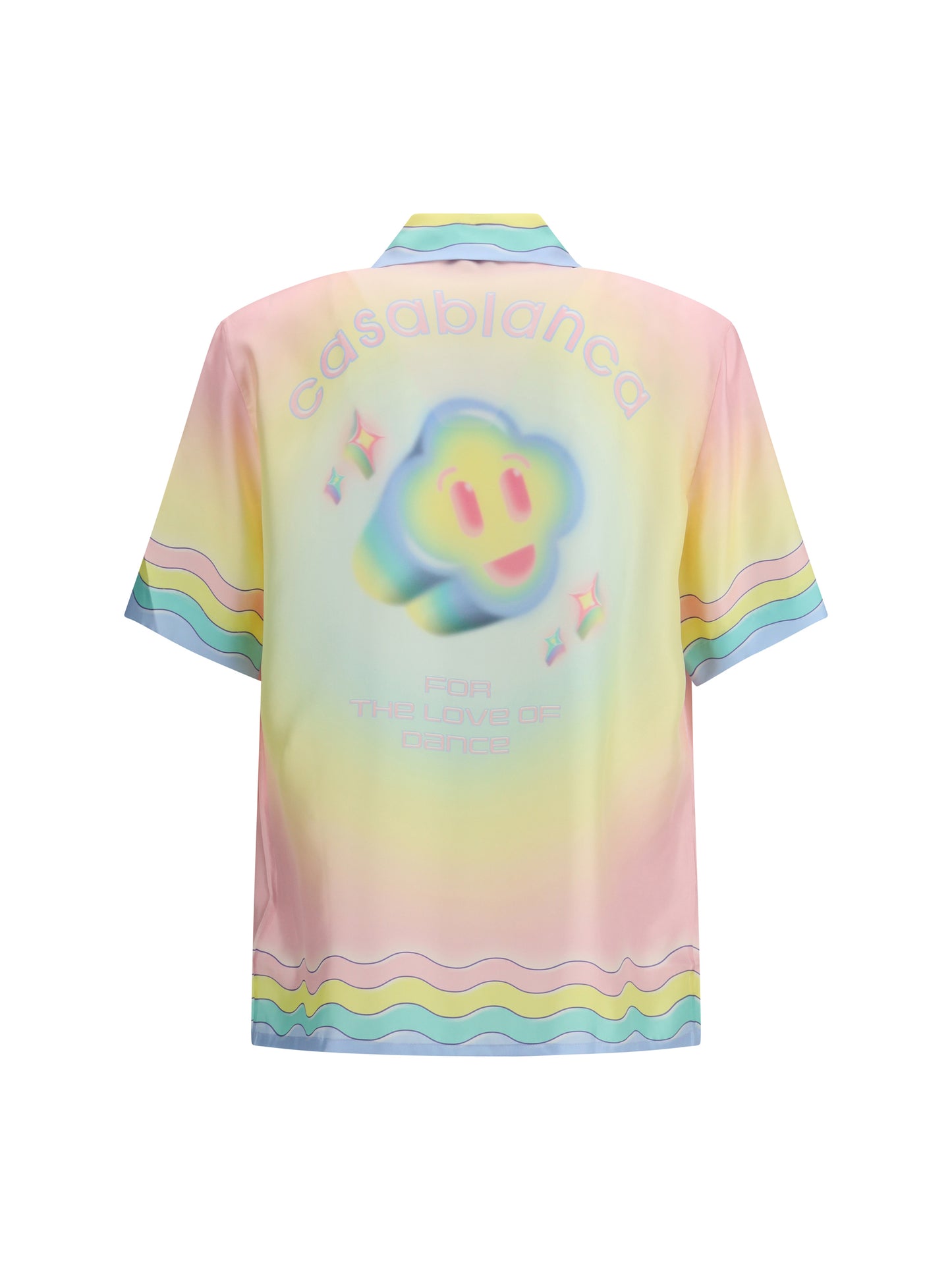 CASABLANCA All-over monogram jacquard pattern polo Shirt
