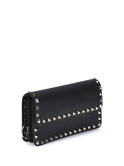 Valentino Garavani Rockstud Chain Wallet - Black