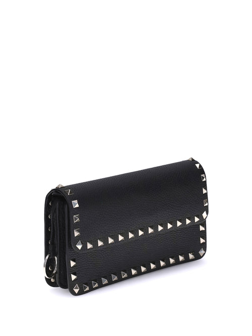 Valentino Garavani Rockstud Chain Wallet - Black
