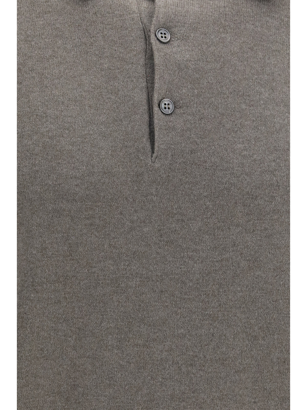Brunello Cucinelli Cashmere knit Polo - Army Washed+Ciottolo