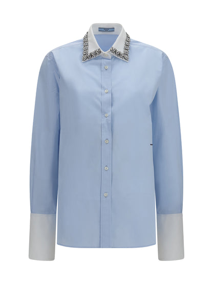 Prada Jewel-embellished collar Shirt - Astro