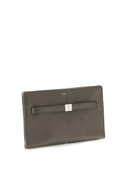 Toteme Belted leather crossbody Bag - Bark