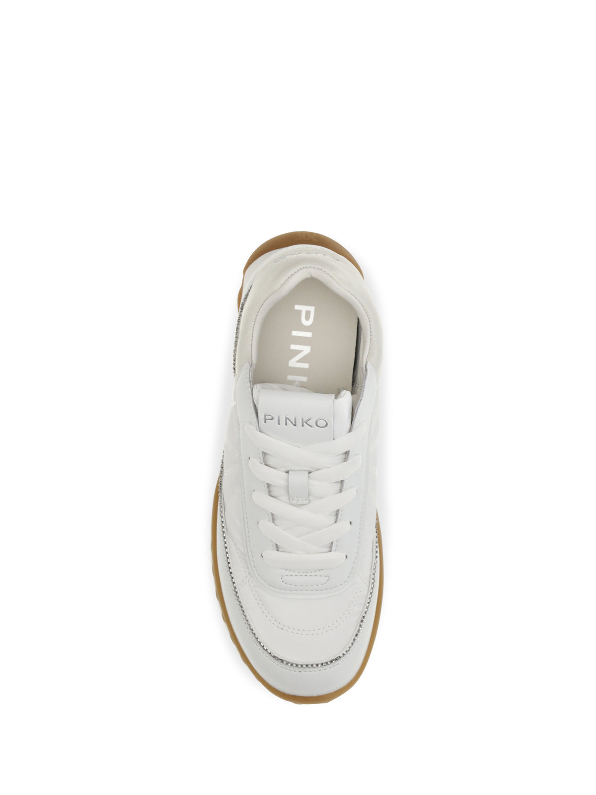 Pinko Gea leather Sneakers - White