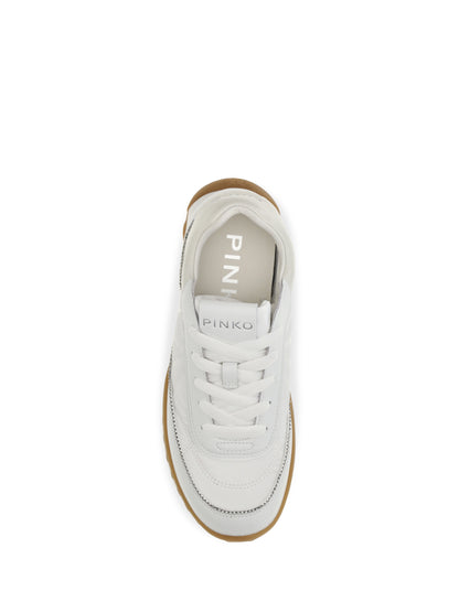 Pinko Gea leather Sneakers - White