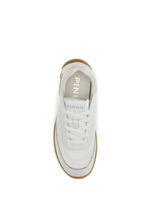 Pinko Gea leather Sneakers - White