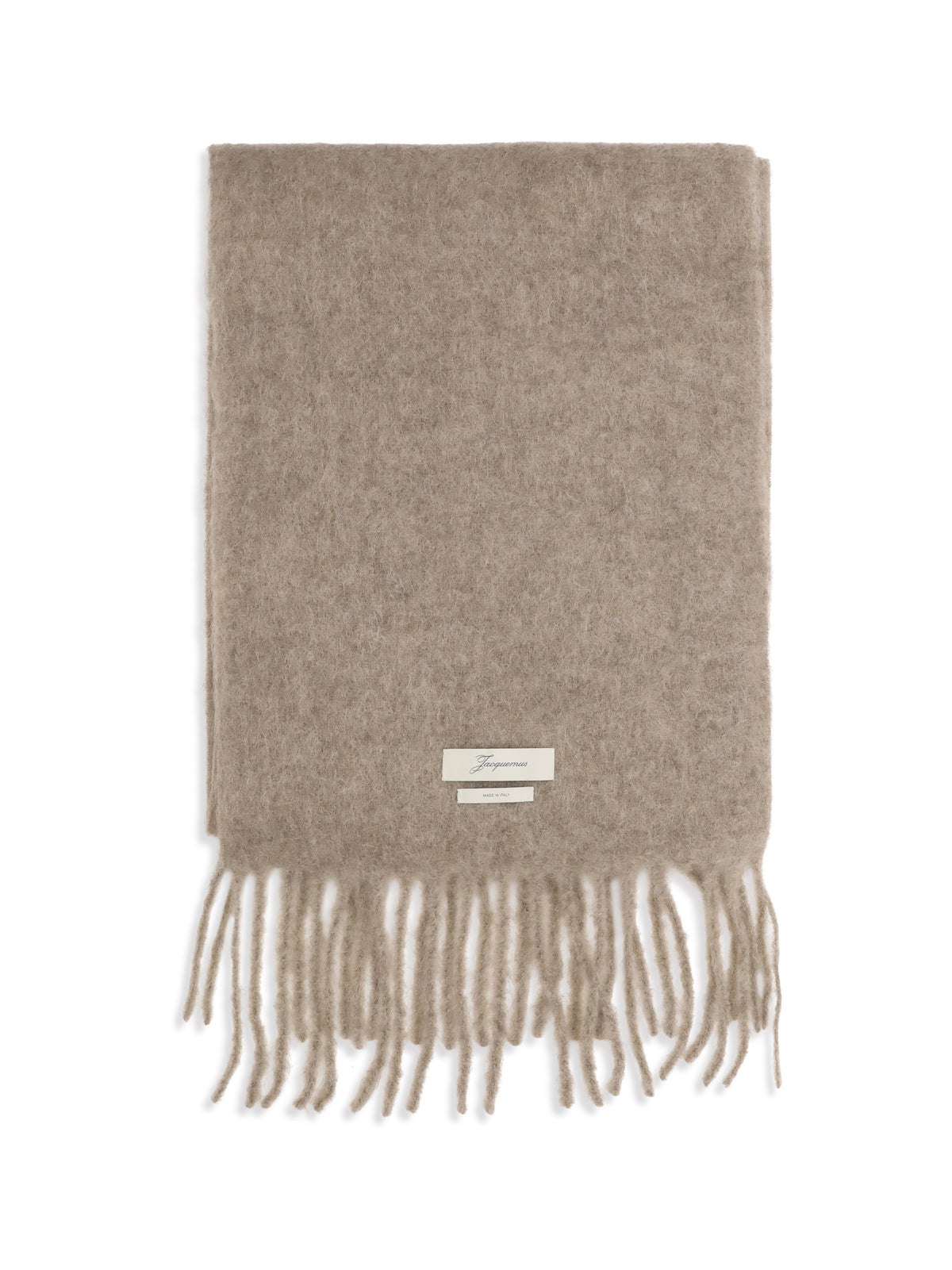 Jacquemus Carro fringed Scarf - Taupe