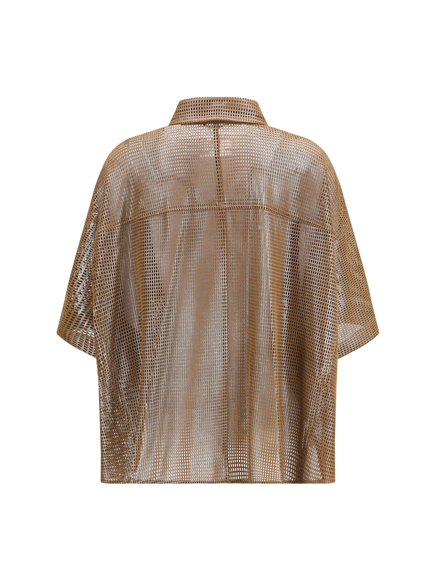 BRUNELLO CUCINELLI Sparkling Net leather Shirt