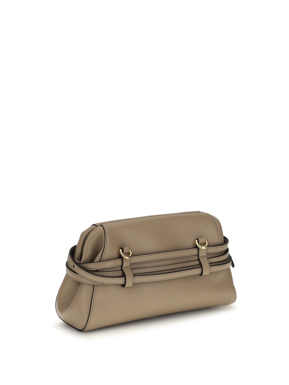 Moschino Belt-detail Clutch - Ecru