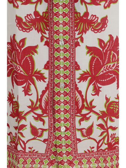 Etro Linen shirt with floral print and short sleeves - X0860